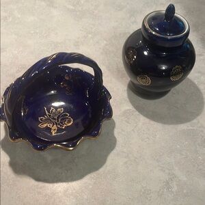 Vintage Blue Cobalt Dishes